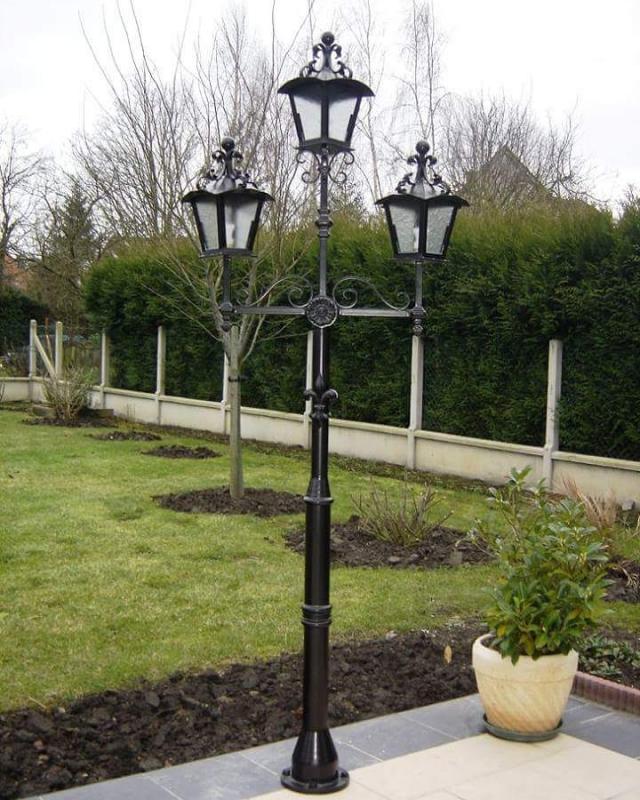 Lampe de jardin triple lanternes